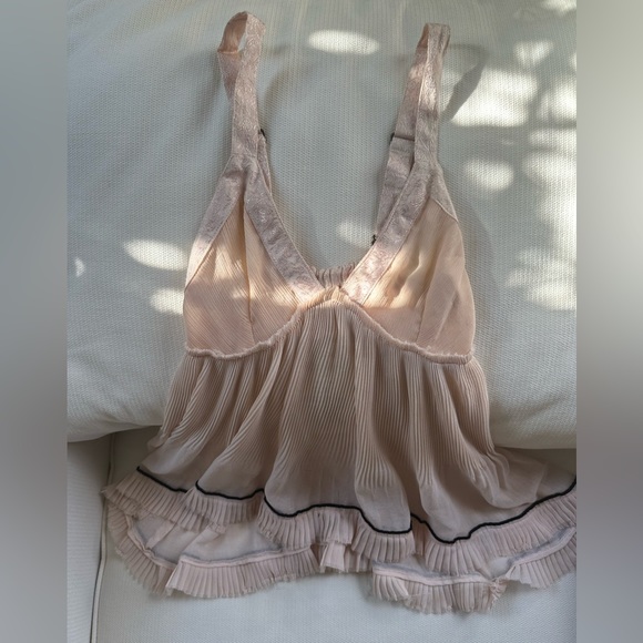RARE FP ONE Ballet Pink Sheer Babydoll Top BEAUTIFUL DREAMY Sz XS - Picture 15 of 17